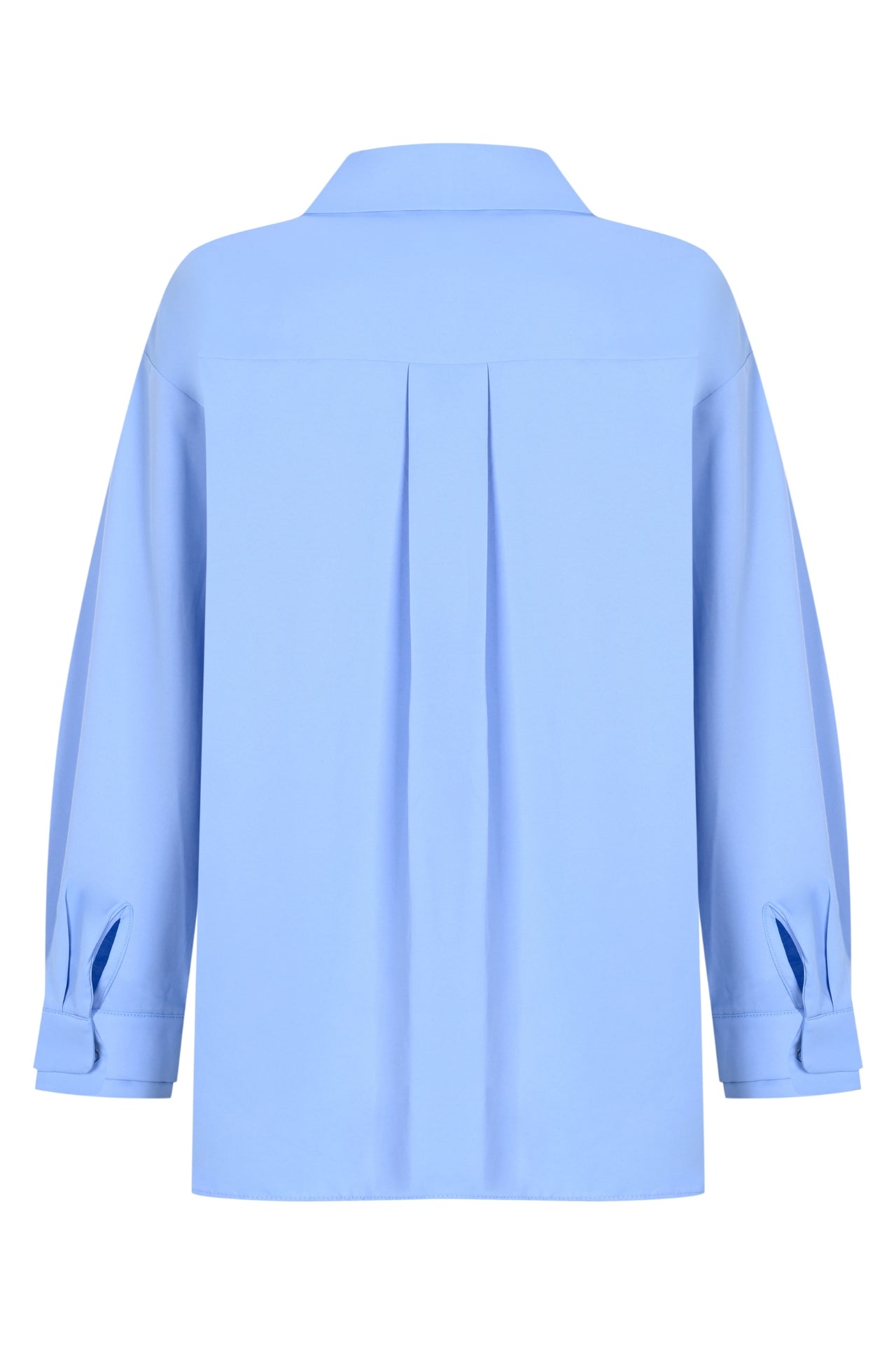 Oversize Bluse in Blau mit Strassverzierung