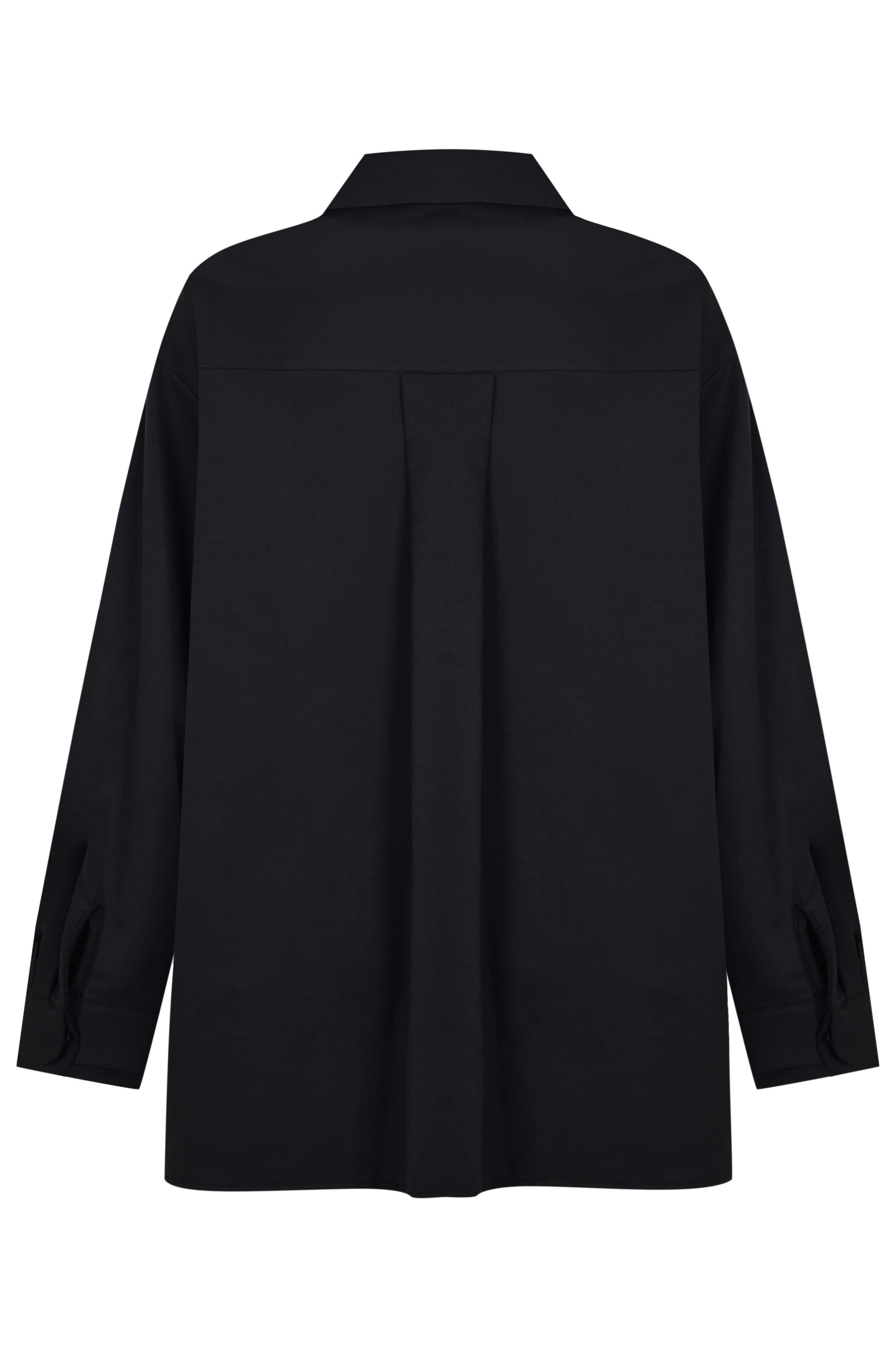Schwarzes Oversize Bluse mit Strassverzierungen